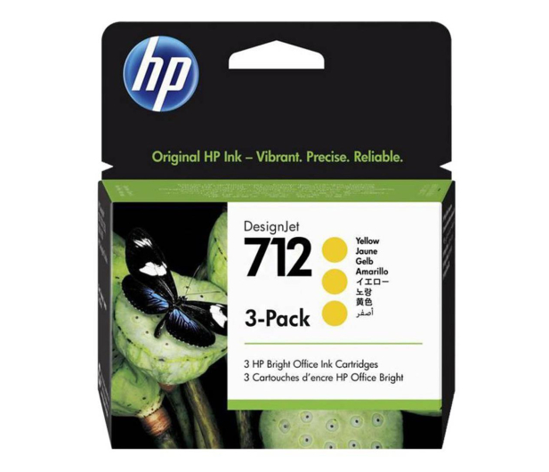 HP 712 yellow 29ml 3-Pack - 633448 - zdjęcie